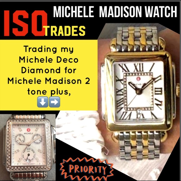 Michele Rockstud style black Watch Band or Rusty